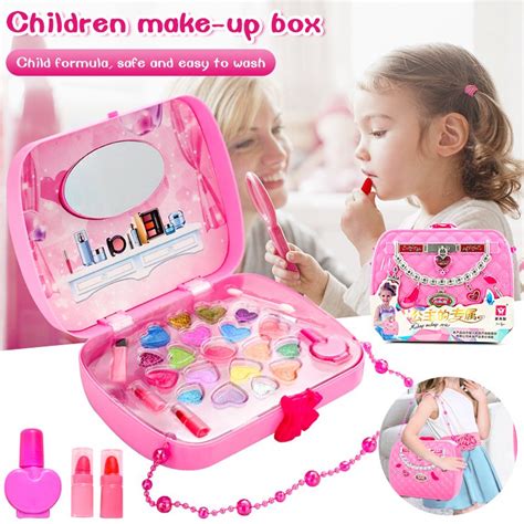 Amerteer Kids Princess Makeup Toys Kit For Girl Washable Cosmetic Set