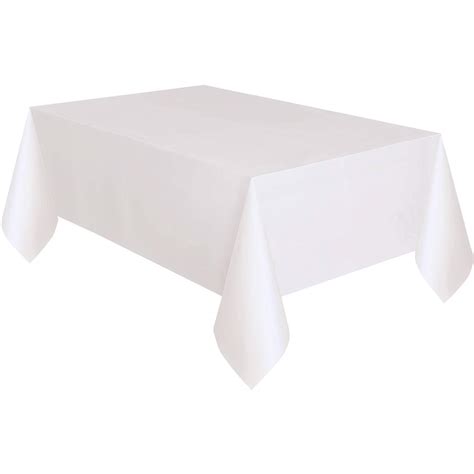Unique Party 50180 Plastic Lined White Paper Tablecloth 9ft X 45ft