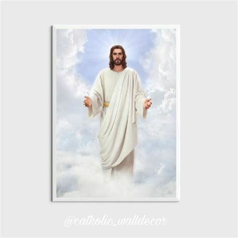 Jual Hiasan Dinding Kristen Katolik Gambar Tuhan Yesus Kristus 50x70cm