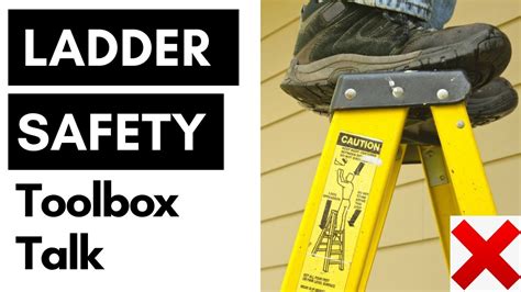 Toolbox Talk Ladder Safety 055 Youtube Otosection