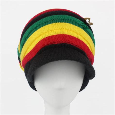 2021 New Rasta Winter Hats Hip Hop Bob Marley Reggae Jamaican Cap