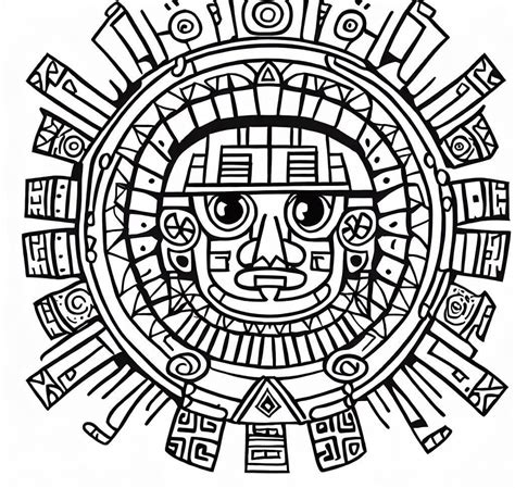 Dibujos De Maravilloso Arte Azteca Para Colorear Para Colorear Pintar