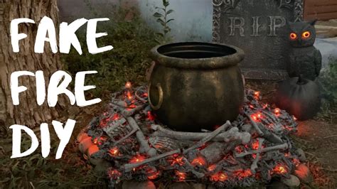 Incredible Fake Fire Prop Diy For Halloween And Witch Cauldron Makeover