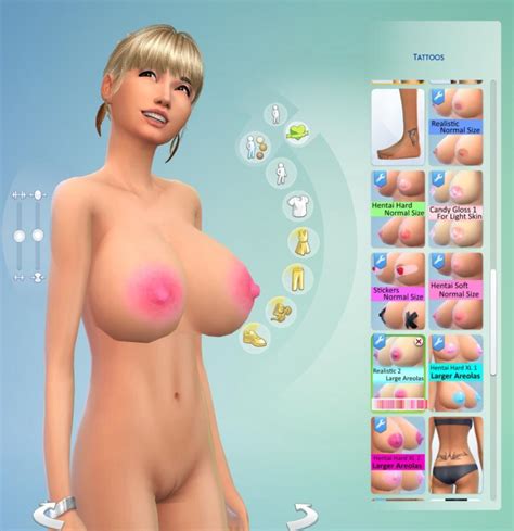 Sims 4 Airplanerandys Custom Nipple Tattoo Overlay 12