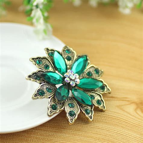 Created Crystal Brooches For Women Broomly Flower Brooch Pin Etsy