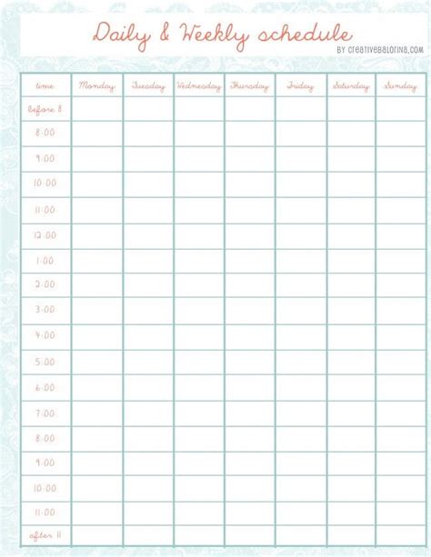 20 Daily Weekly Monthly Planner Template