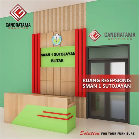 Lihat saja dari susunan paduan sofa abu dengan meja kayu warna coklat kecil berbentuk lingkaran. INTERIOR RUANG RESEPSIONIS SMAN 1 SUTOJAYAN 08113371733