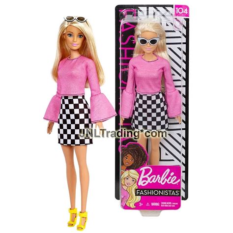 Year 2018 Barbie Fashionistas 104 Caucasian Doll Fxl44 Pink Tops