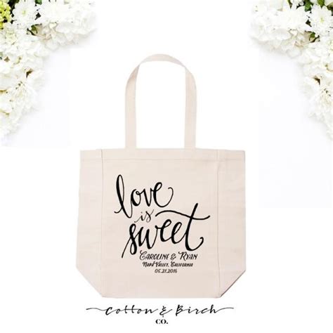 Personalized Wedding Tote Bag Calligraphy Tote Bag Wedding Welcome
