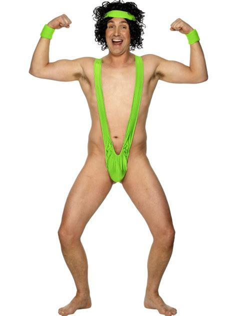 Borat Mankini Mens Stag Party Fancy Dress Green Thong Adults Novelty
