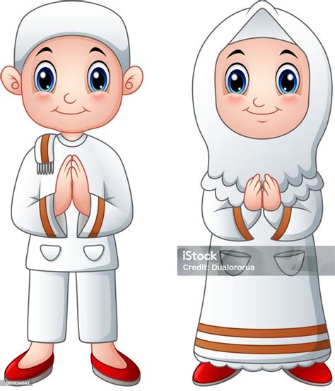Salam Kartun Anak Muslim Ilustrasi Stok Unduh Gambar Sekarang Agama
