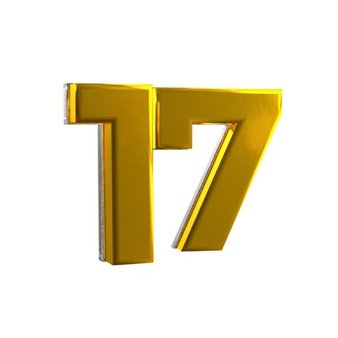 Mental Yellow 17 3d Number 10885805 Png