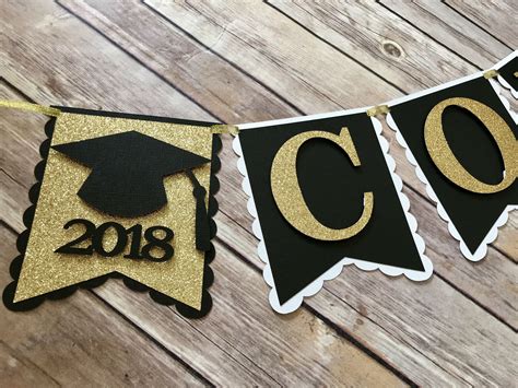 Class Of 2019 Graduation Banner Graduation Banner Black And Gold Gra