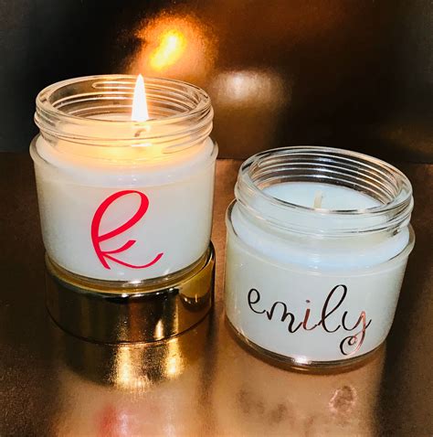 Personalized Candles Personalized Name Candles Bridesmaid Etsy