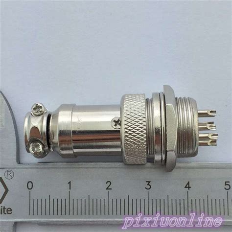 1set Gx16 7 Pin Male Female Diameter L75y 16mm Circular Connector