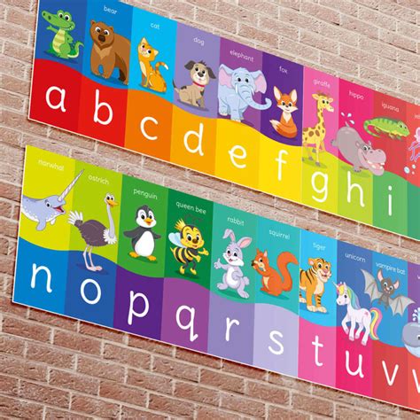 Illustrated Animal Alphabet School Signs Uk Wide Delivery