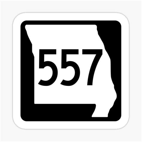 Missouri State Route 557 Area Code 557 Sticker For Sale By Srnac