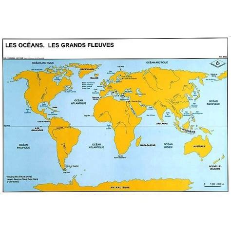 Les Grands Fleuves Du Monde Carte - Grand planisphere du monde - Achat / Vente Grand planisphere du monde