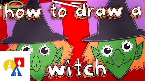 How To Draw A Witch Cutout Art For Kids Hub Drawings Halloween