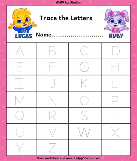 Tracing Capital Letters Worksheet Printable Word Searches