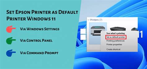 Set Epson Printer As Default Printer Windows 11 Epson Printer Guide