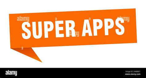 Super Apps Speech Bubble Super Apps Ribbon Sign Super Apps Banner