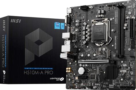 Msi H510m A Pro Proseries Motherboard Matx 11th10th Gen Intel Core