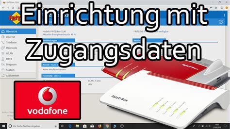 Fritzbox Am Vodafone Dsl Anschluss Mit Zugangsdaten Einrichten Youtube