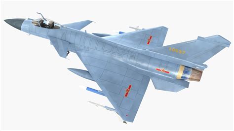 Could it kill russia or america's best jets? Chengdu J10 J-10 Firefly dragon fighter 3D model animated ...