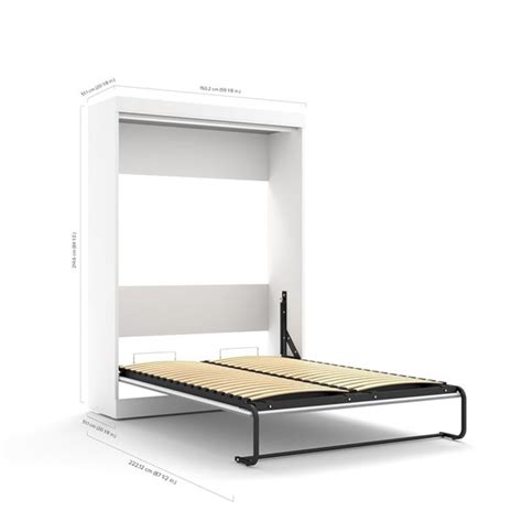 Bestar Edge Full Murphy Bed With 2 Storage Units White 70893 17 Rona