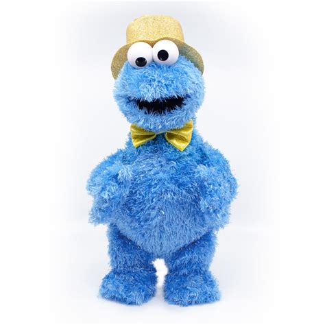 Sesame street playskool let's cuddle cookie monster plush (amazon exclusive). Sesame Street 50th Anniversary Gold Bow Tie Cookie Monster ...