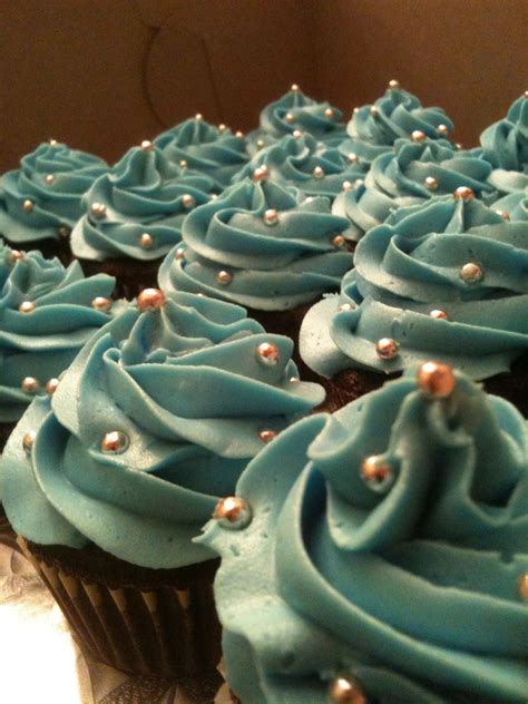Blue Butter Cream Frosted Cupcakes Cream Frosting Blue Cupcakes