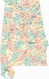 Printable Map of State Road Map of Alabama, Road Map ...