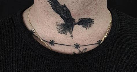 Eagle Tattoo On The Neck