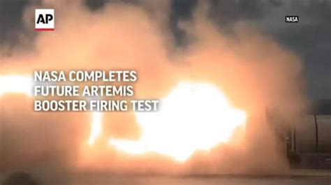 Nasa Completes Future Artemis Booster Firing Test