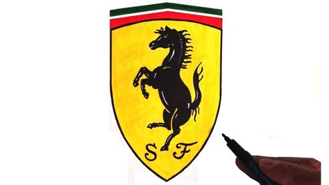 Ferrari est un fabricant de renommée mondiale des voitures italiennes de sport fondé en 1929 par enzo ferrari, un. How to Draw the Ferrari Logo - YouTube
