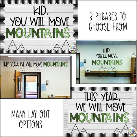Move Mountains Bulletin Board Set Made By Teachers