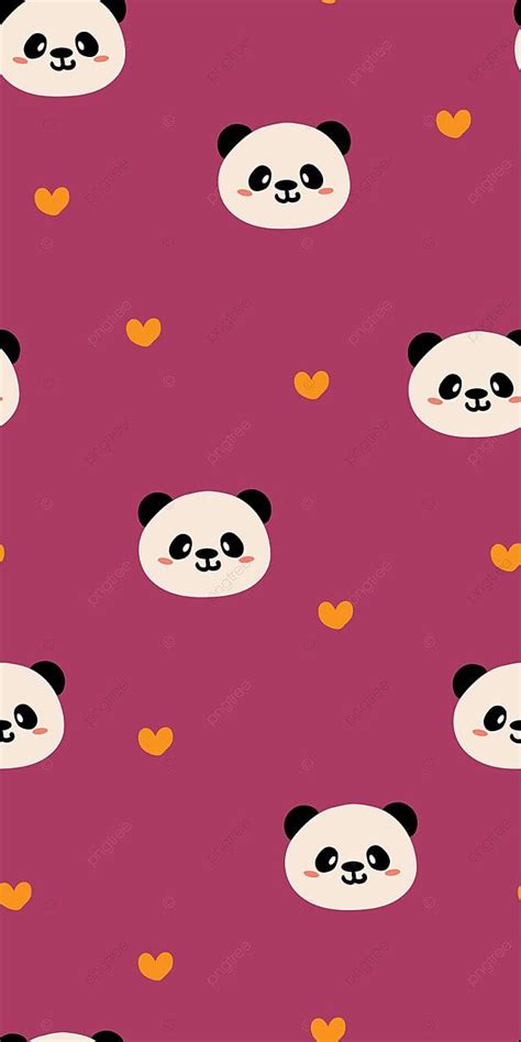 Fondo De Pantalla Móvil De Patrones Sin Fisuras De Panda De Dibujos