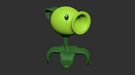 artstation peashooter from plants vs zombies 3d print model resources