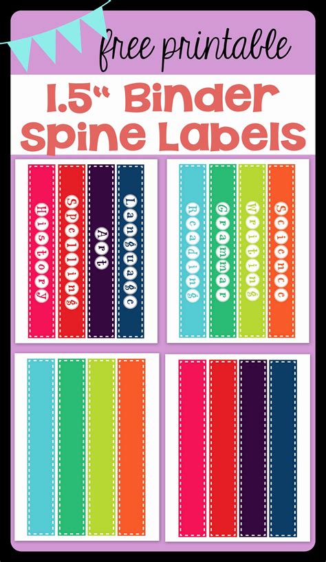 Free Printable Binder Labels Inspirational Freebie Binder Spine Labels