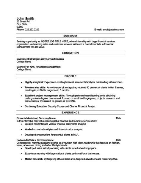 Kenanga assistant vice president resume sample. Financial Assistant Resume Template | Premium Resume ...