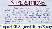 Impact Of Superstition Essay In English | Superstition Paragraph For ...