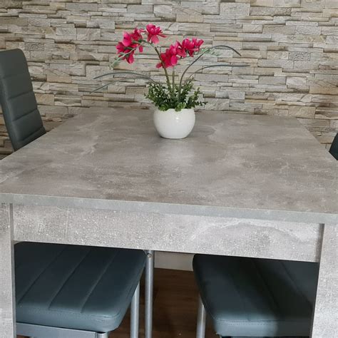 Modern Stone Grey Dining Table