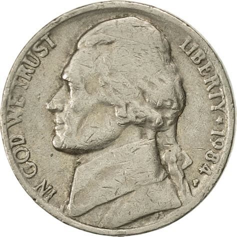 422004 United States Jefferson Nickel 5 Cents 1984 Us Mint Ebay