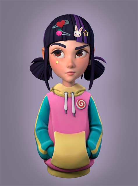 Artstation Harajuku Girl Ana Loginova In 2020 Character Design