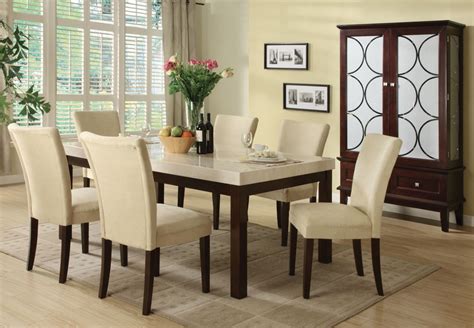 The best dining tables and chairs for small spaces. Granite Dining Table Set Flooding the Dining Room with ...