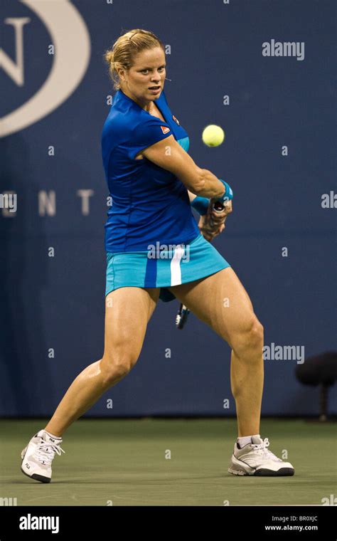 Kim Clijsters Bel Competing At The 2010 Us Open Tennis Stock Photo