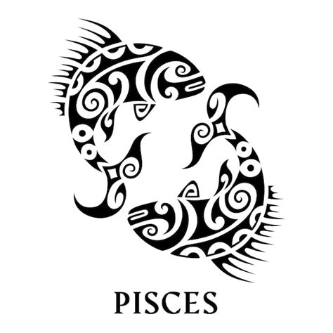Premium Vector Vector Zodiac Sign Pisces Fisheshoroscope