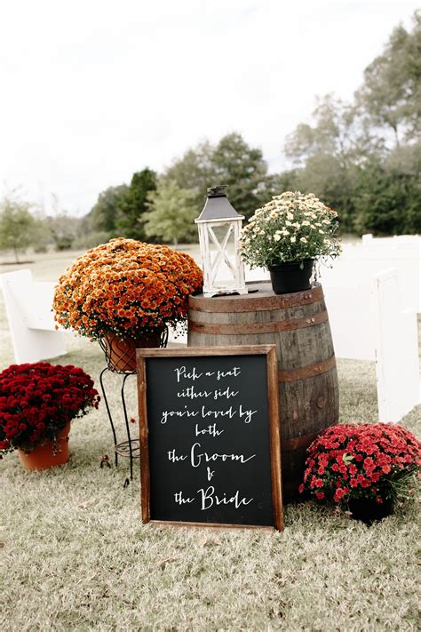 Fall Wedding Ceremony Decor Pepper Sprout Barn Outdoor Ceremony