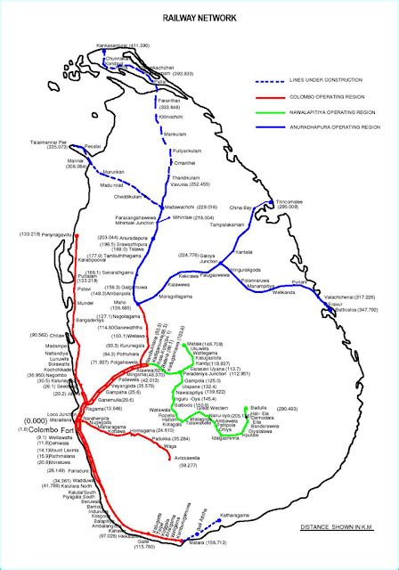Sri Lanka Railway Route Map Sri Lanka Railway Information Portal